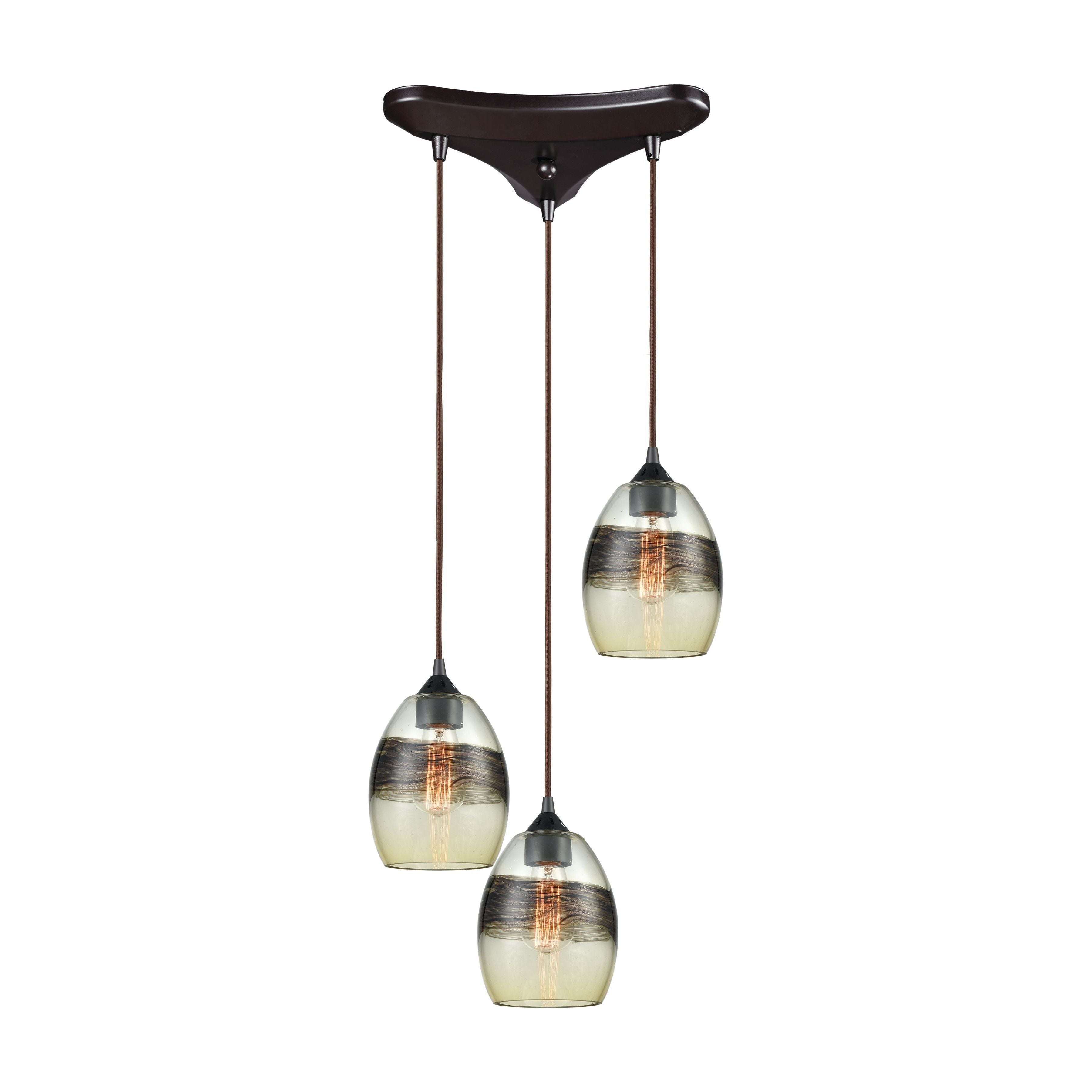 Whisp 12" Wide 3-Light Multi Pendant