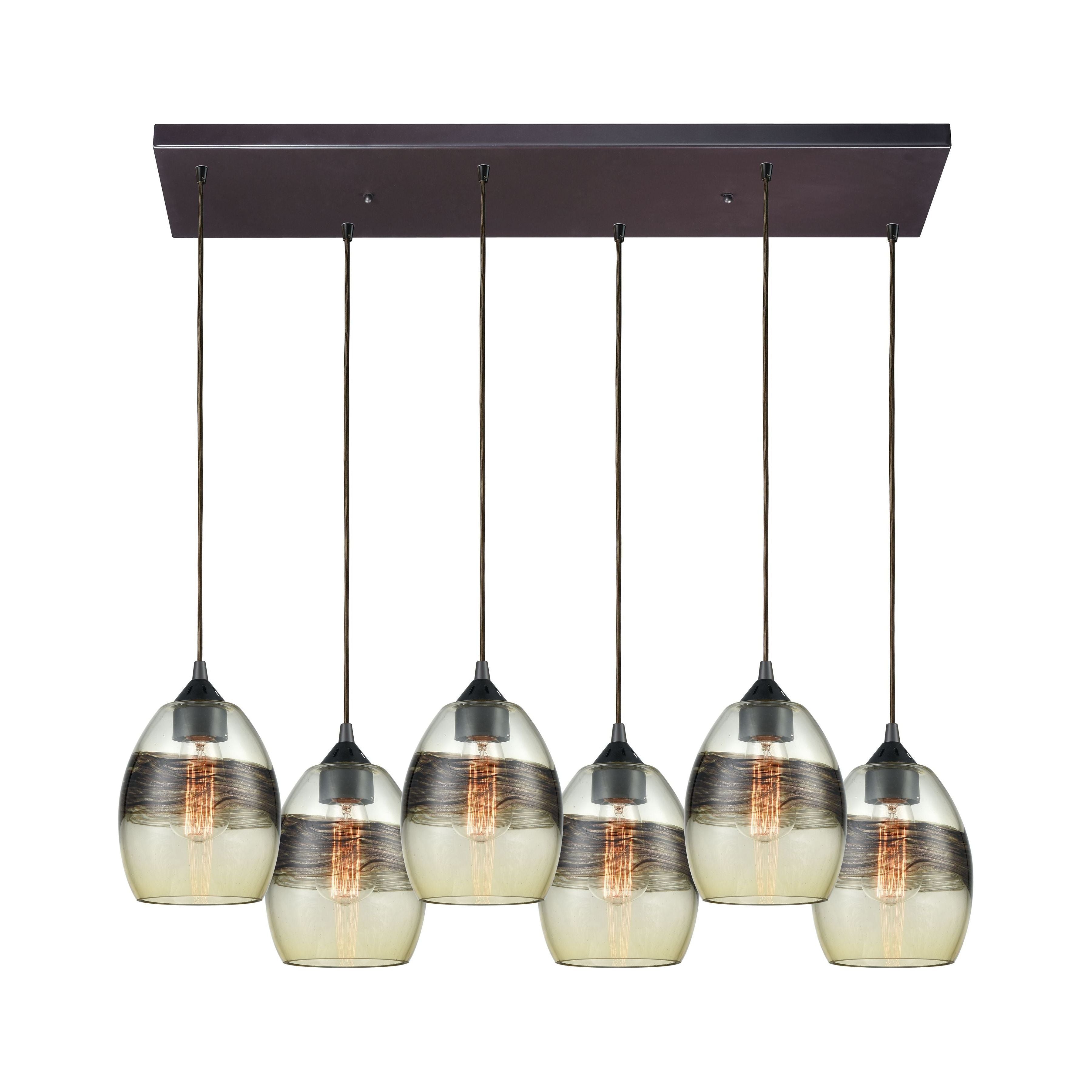 Whisp 32" Wide 6-Light Multi Pendant