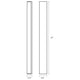 Solid Glass Bar 32" LED Bath Bar