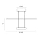 Chromaglo Spectrum LED Square Reflector Pendant
