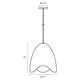 Waveforms Small Bell LED Pendant