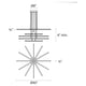 Stix 6-Arm LED Pendant (with 20' Cord)