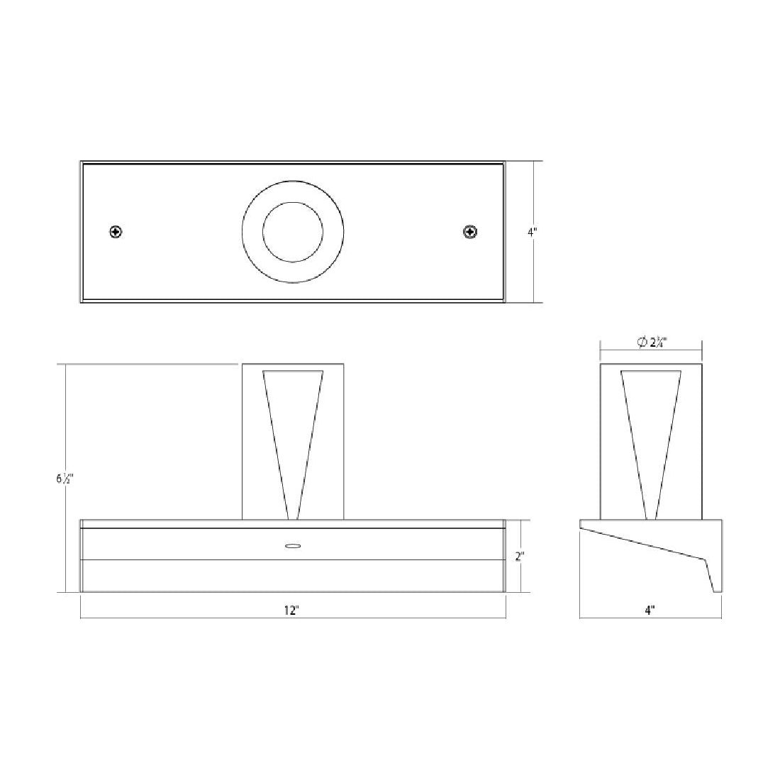 Votives 1' LED Wall Bar (4.5H x 2.75D Glass)