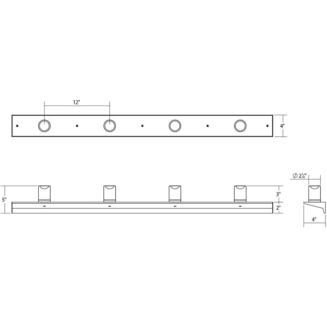 Votives 4' LED Wall Bar (3H x 2D Glass)