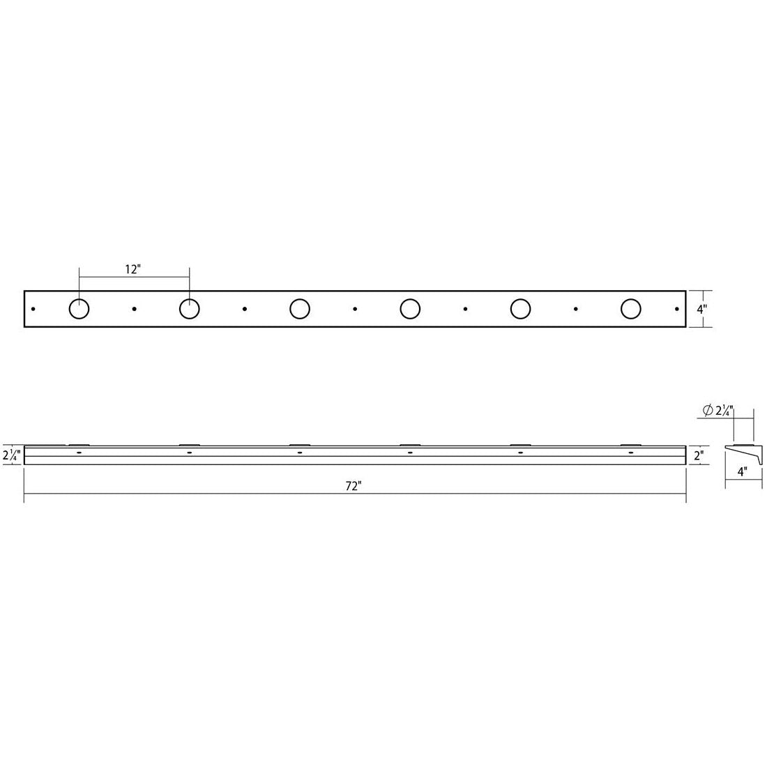 Votives 6' LED Wall Bar (0.25H x 2.25D Glass)