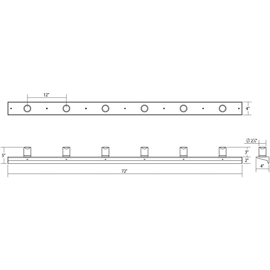 Votives 6' LED Wall Bar (3H x 2D Glass)