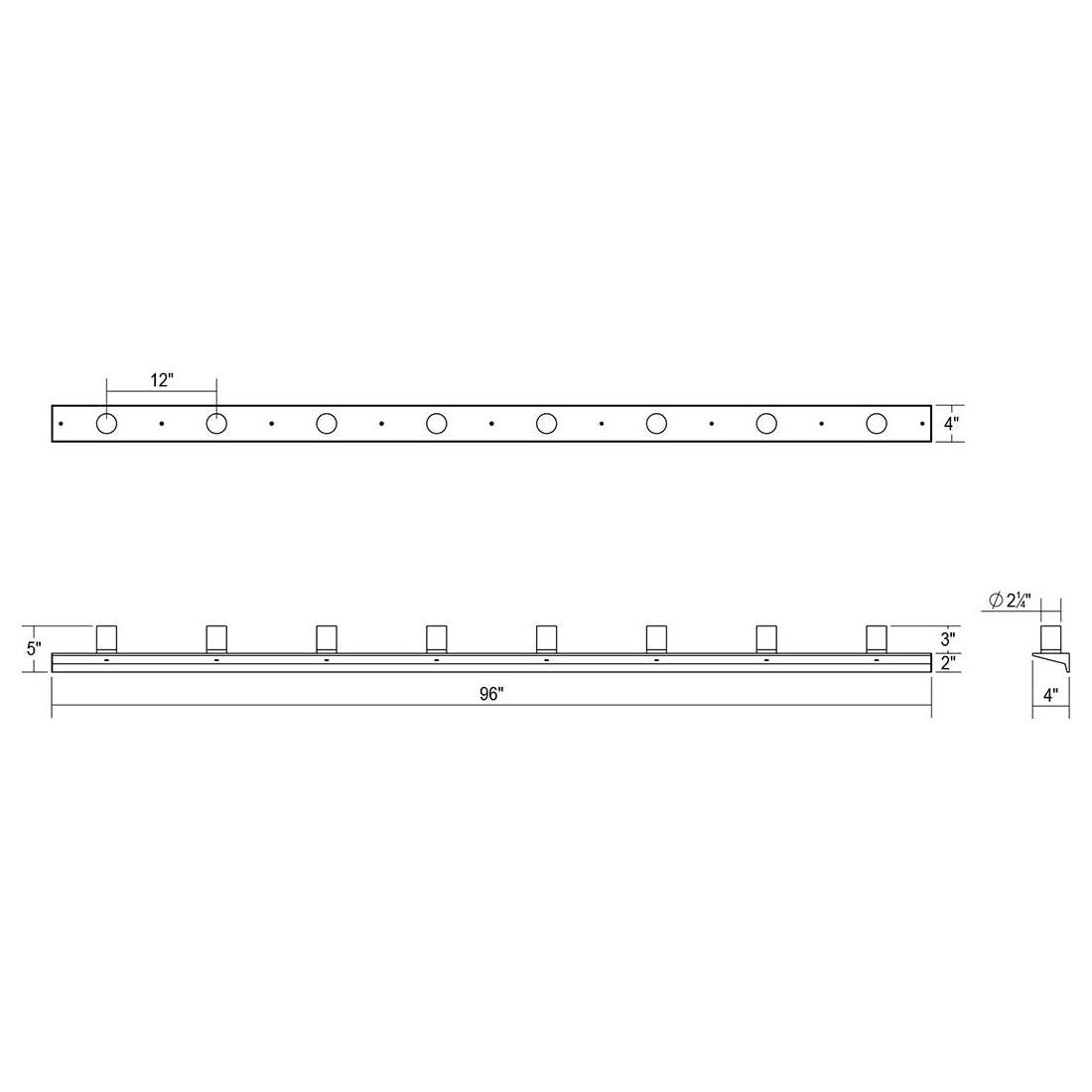 Votives 8' LED Wall Bar (3H x 2D Glass)