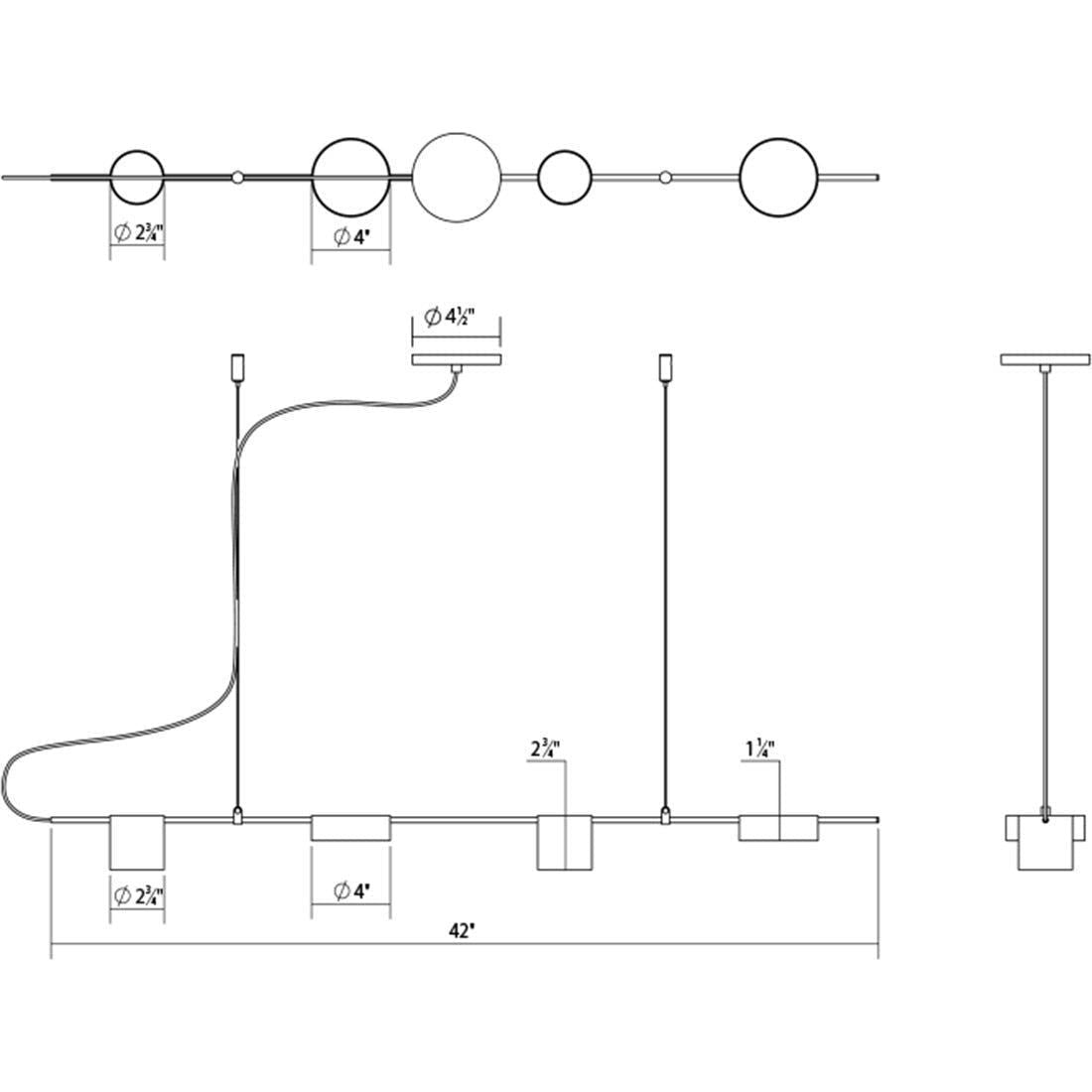 Counterpoint 4-Light LED Linear Pendant