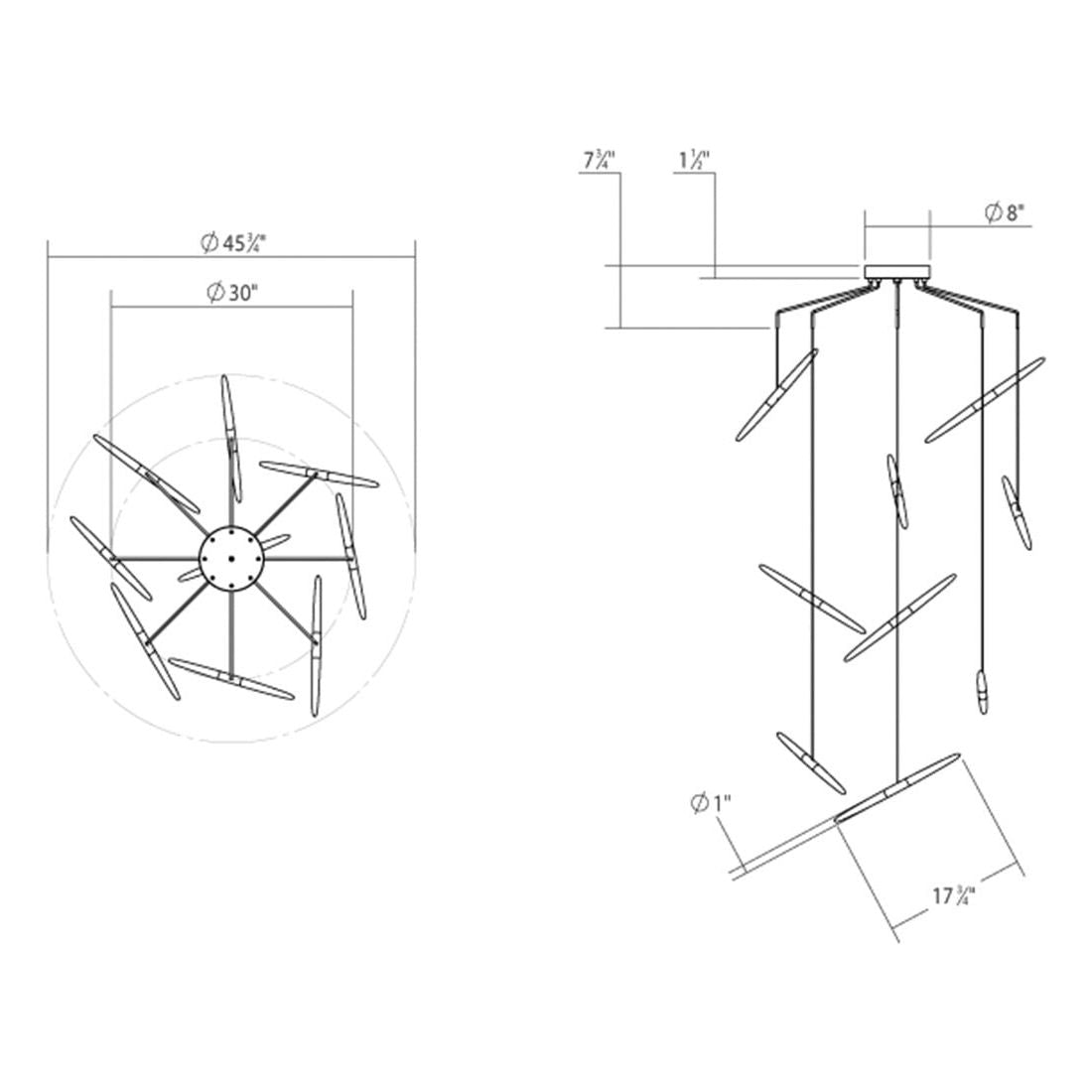 Ballet 9-Light Spreader LED Chandelier