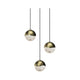 Grapes 3-Light Round Small LED Pendant