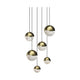 Grapes 6-Light Round Assorted LED Pendant