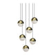 Grapes 6-Light Round Medium LED Pendant