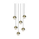 Grapes 6-Light Round Small LED Pendant