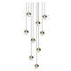 Grapes 9-Light Round Small LED Pendant