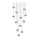 Grapes 12-Light Round Small LED Pendant