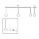 Grapes 3-Light Rectangle Large LED Pendant