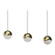 Grapes 3-Light Rectangle Large LED Pendant