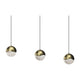Grapes 3-Light Rectangle Medium LED Pendant