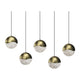 Grapes 5-Light Rectangle Large LED Pendant