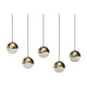 Grapes 5-Light Rectangle Medium LED Pendant