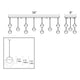 Grapes 11-Light Rectangle Medium LED Pendant
