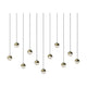 Grapes 11-Light Rectangle Small LED Pendant