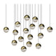 Grapes 16-Light Square Large LED Pendant