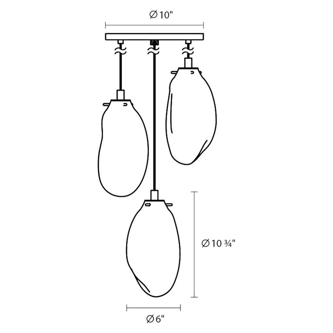 Liquid 3-Light LED Pendant