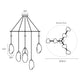 Liquid 6-Light Tri-Spreader LED Pendant