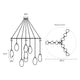 Liquid 9-Light Tri-Spreader LED Pendant