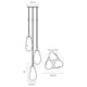 Liquid Large 3-Light Round LED Pendant