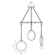 Cantina Small 3-Light Tri-Spreader LED Pendant