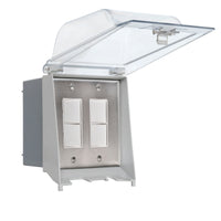 Dual Duplex Switch Weatherproof Surface Mount and Gang Box
