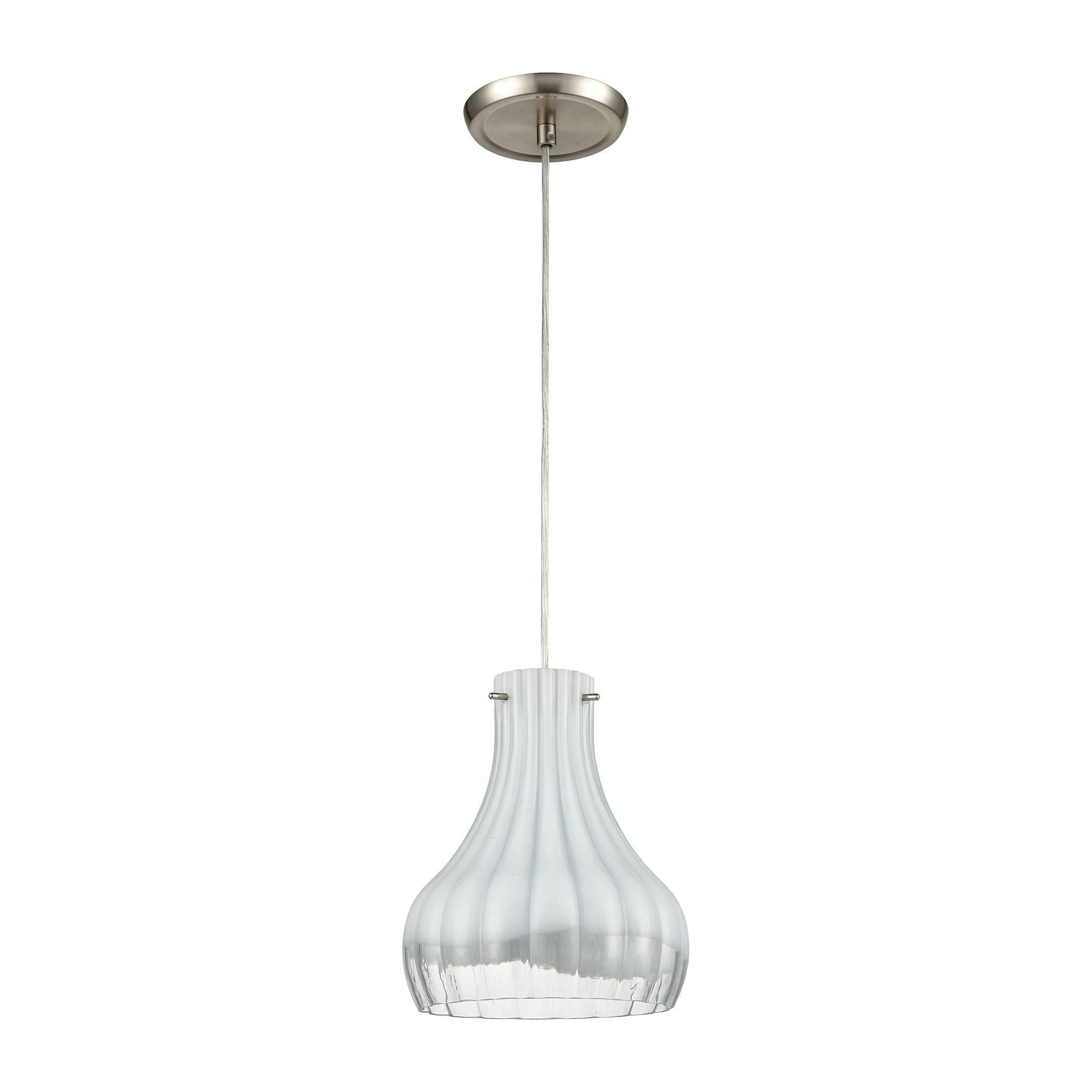 Coastal Scallop 8" Wide 1-Light Mini Pendant