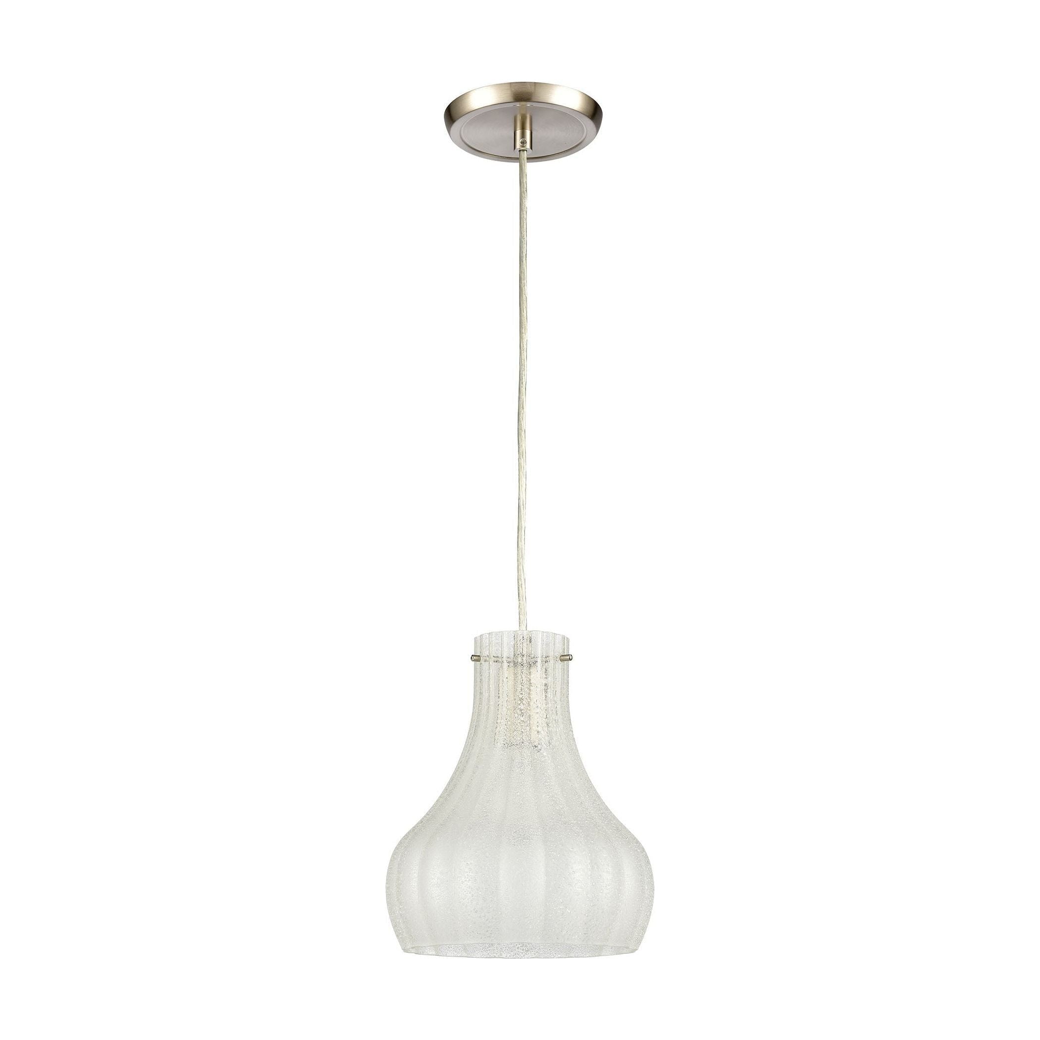 Coastal Scallop 8" Wide 1-Light Mini Pendant