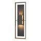 Shadow Box Tall Outdoor Sconce with Slate