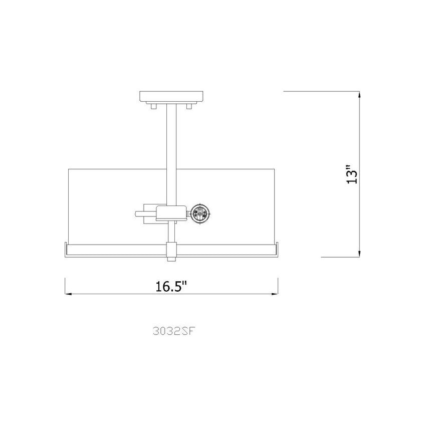 Callista 3-Light Semi Flush Mount