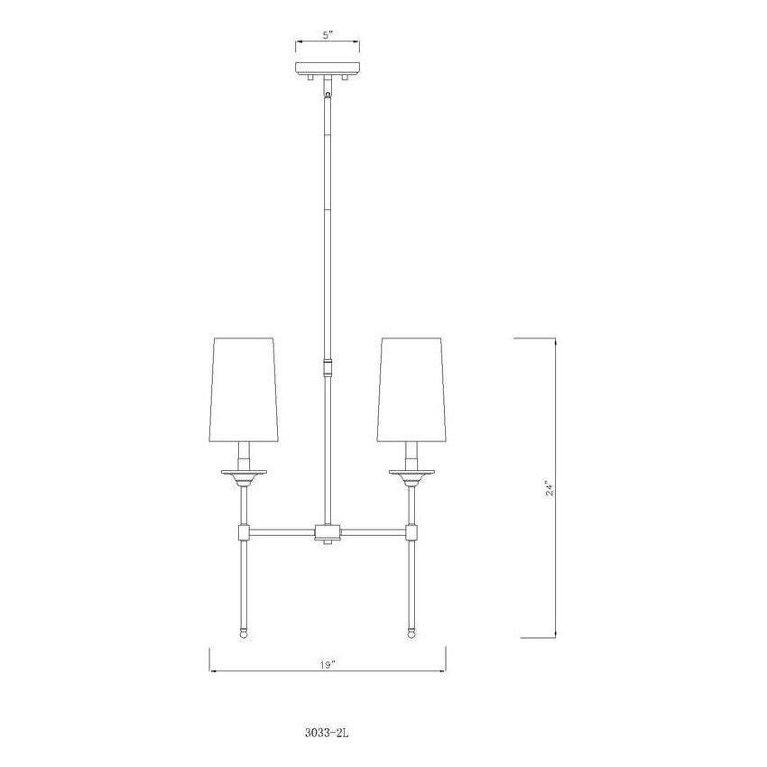 Z-Lite - Emily 2-Light Chandelier - Lights Canada