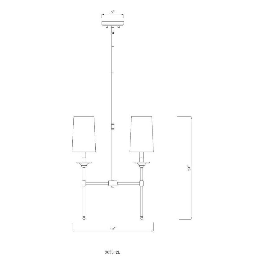 Z-Lite - Emily 2-Light Chandelier - Lights Canada