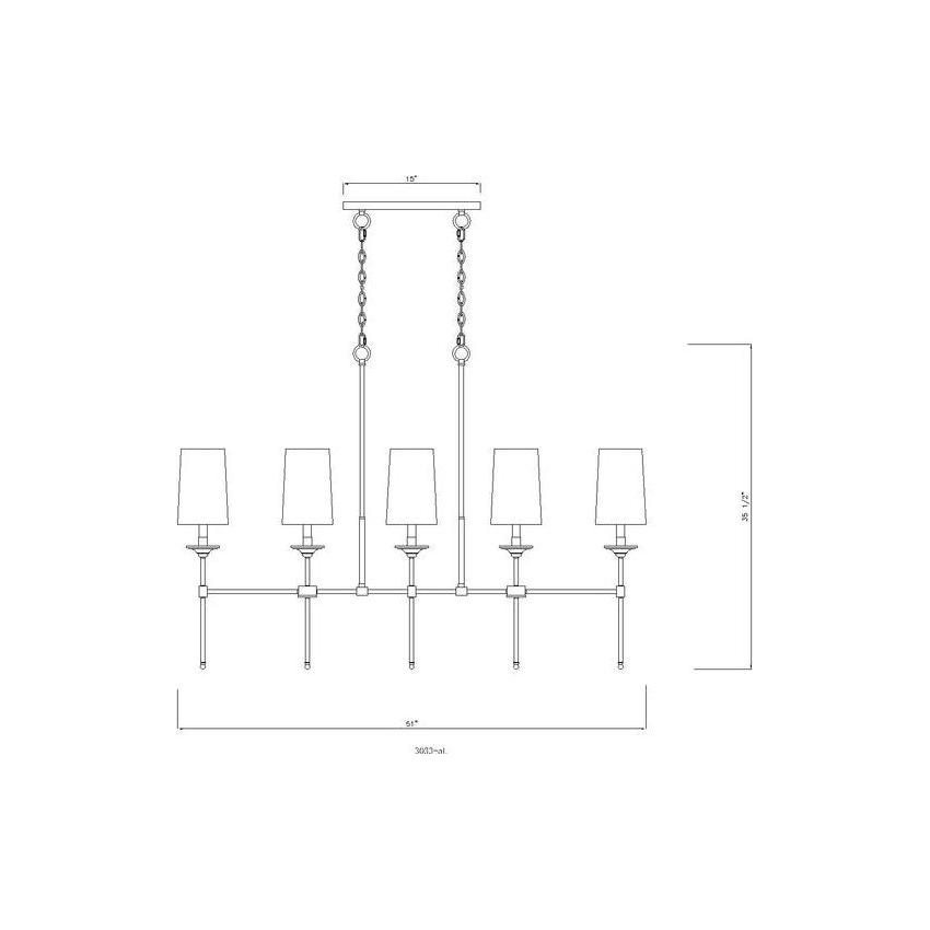 Z-Lite - Emily 5-Light Chandelier - Lights Canada