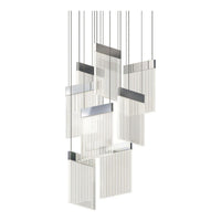 V Panels 8-Light Pendant