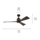 True 52" Ceiling Fan