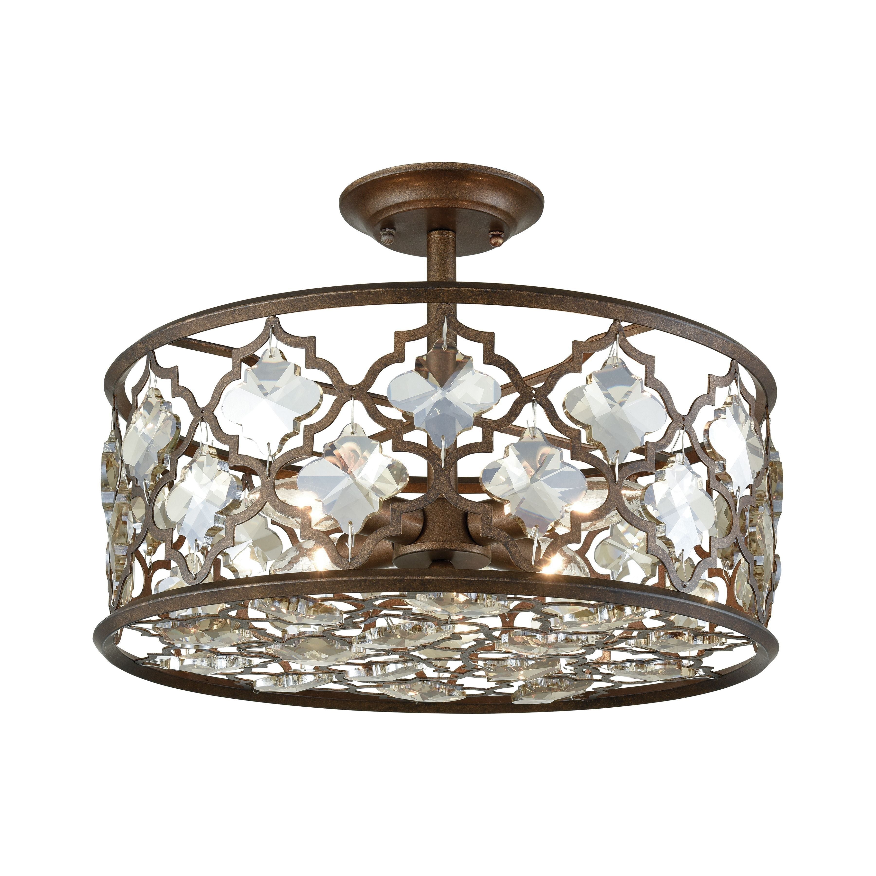 Armand 17" Wide 4-Light Semi Flush Mount