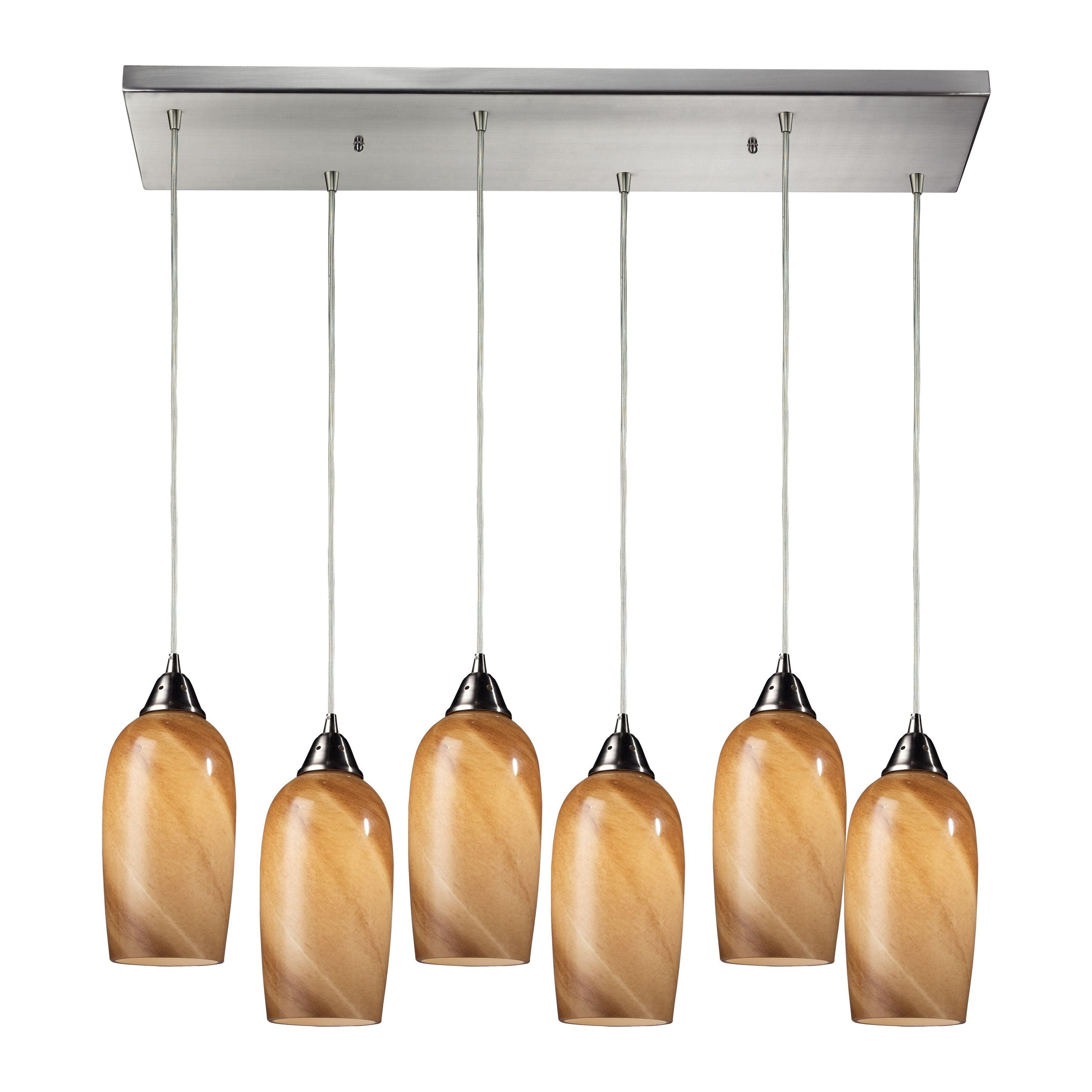 Sandstone 30" Wide 6-Light Pendant