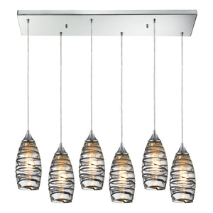 Twister 30" Wide 6-Light Pendant