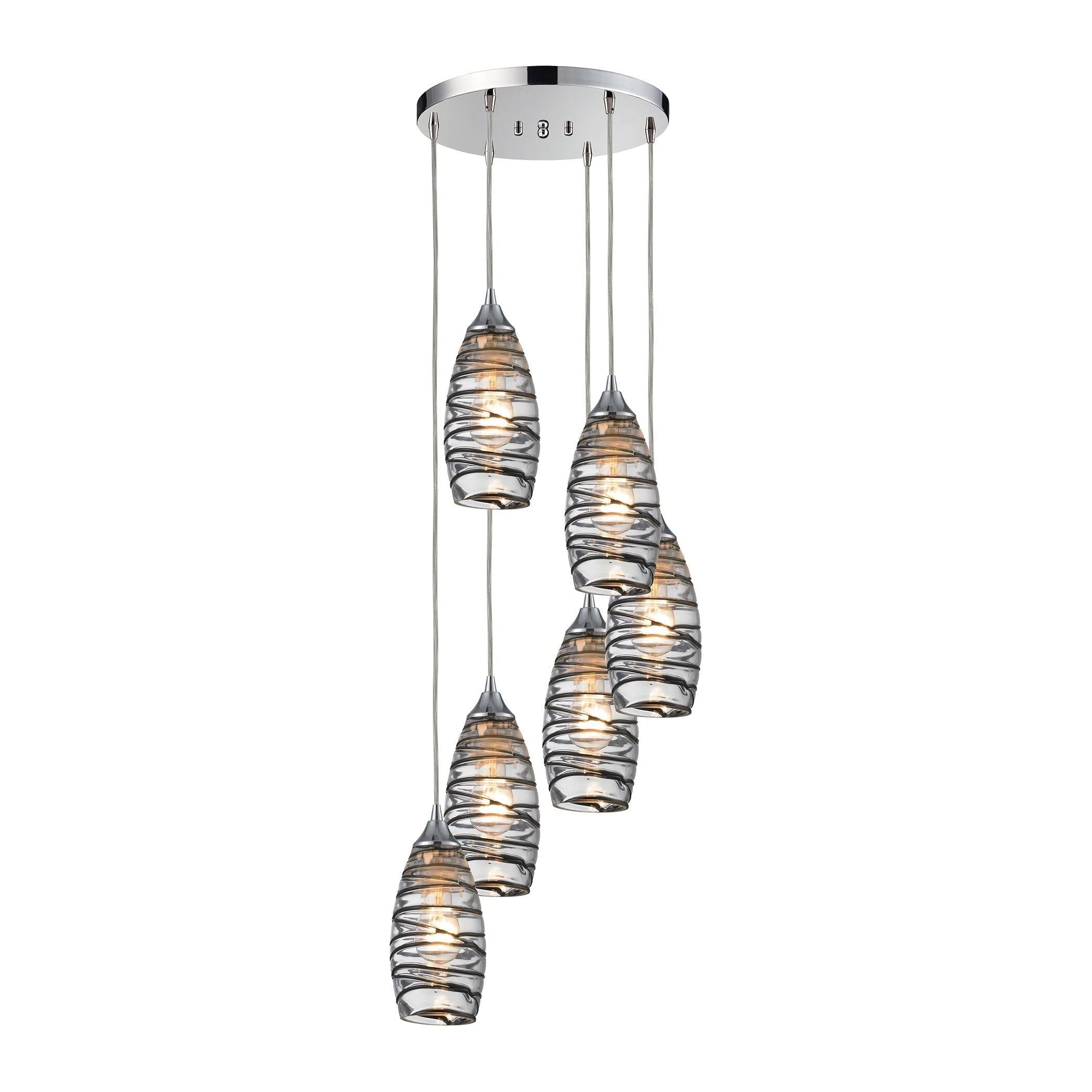 Twister 14" Wide 6-Light Pendant