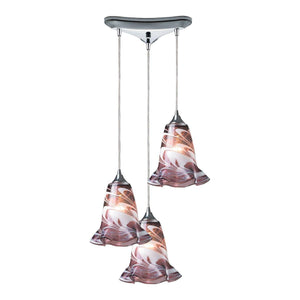 Vestido 3-Light Triangular Mini Pendant