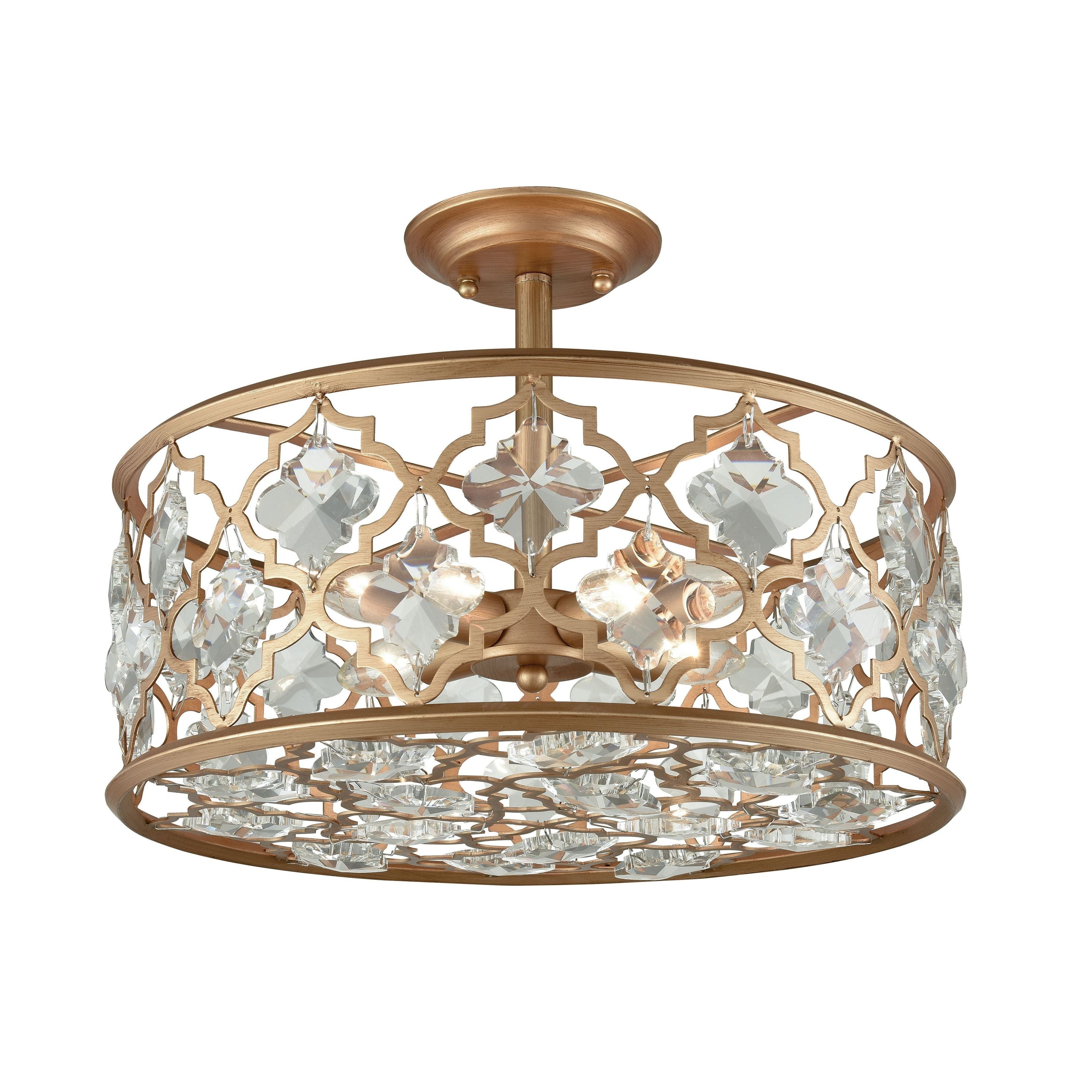 Armand 17" Wide 4-Light Semi Flush Mount