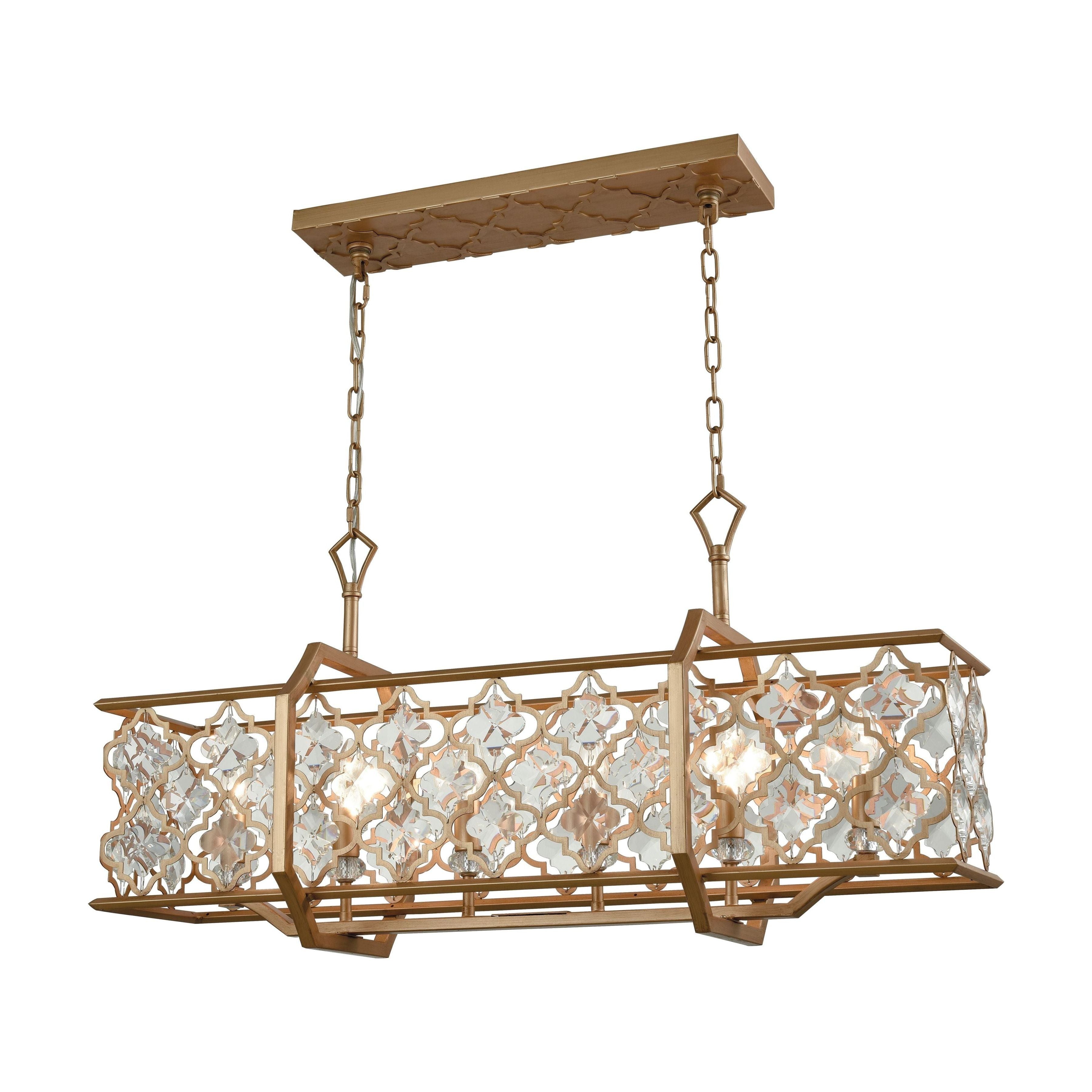 Armand 35" Wide 6-Light Linear Chandelier