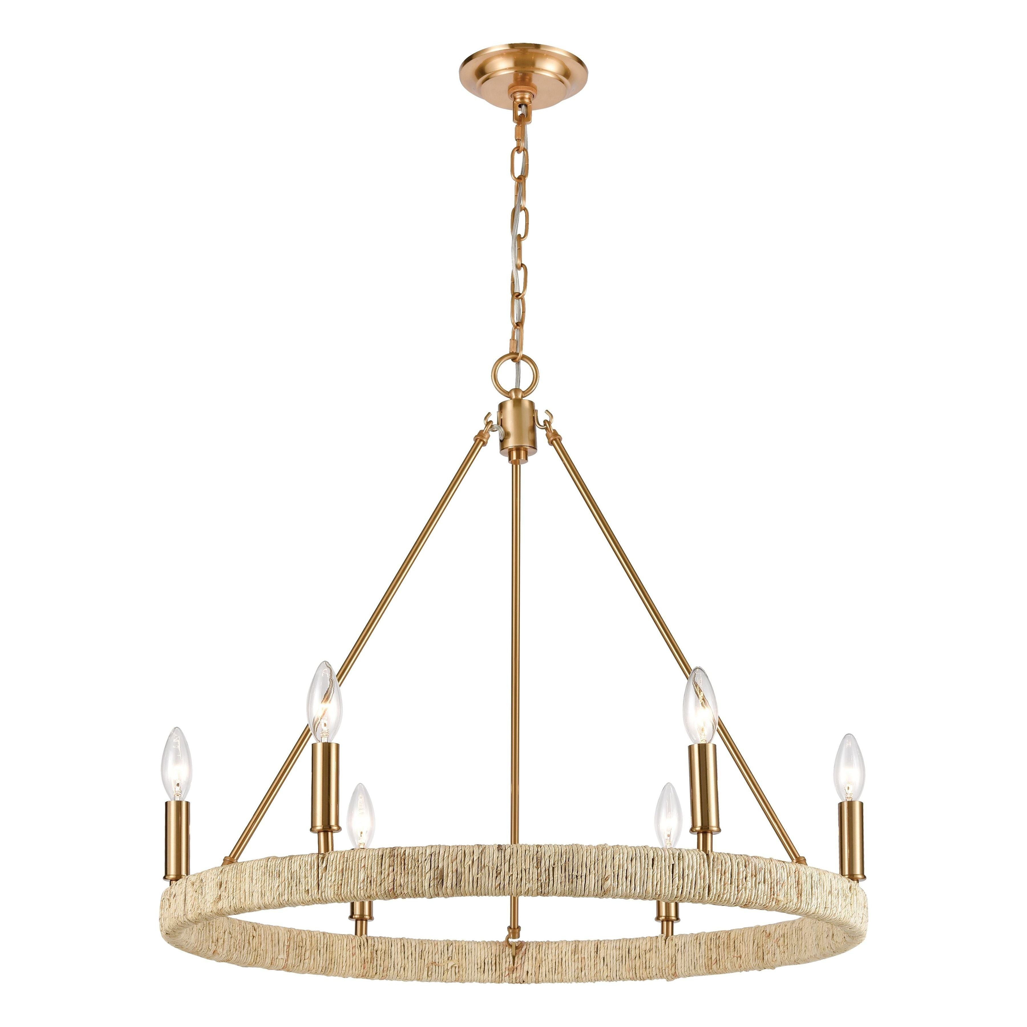 Abaca 27" Wide 6-Light Chandelier